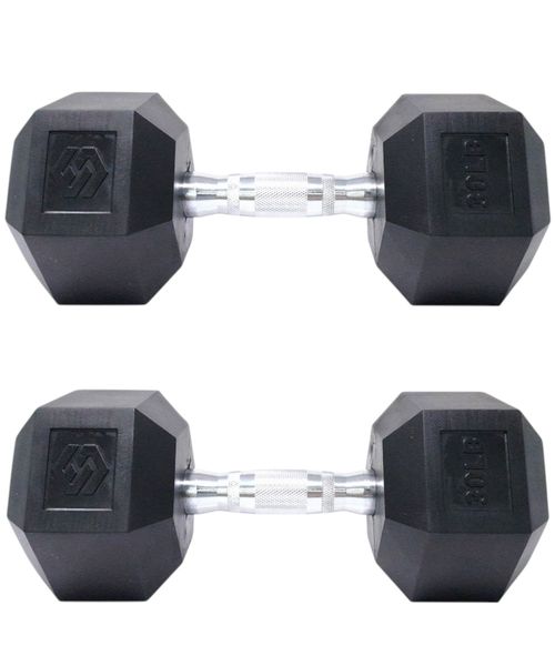 Set de mancuernas hexagonales 30 lb Skelcore