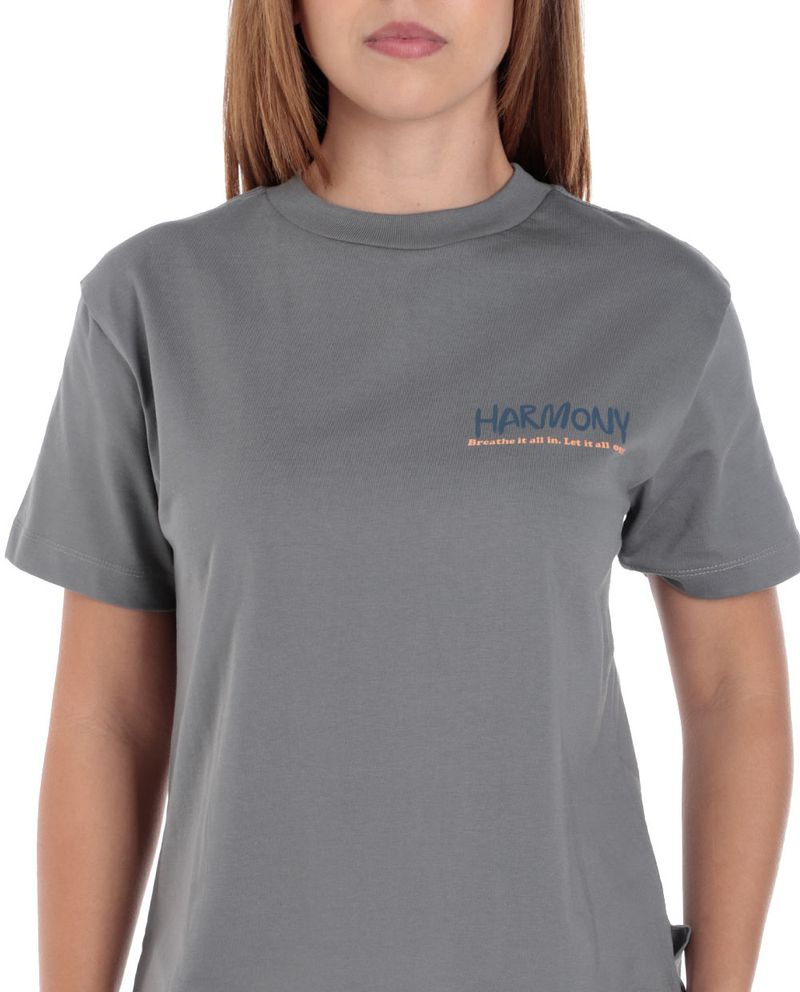 104963814-Camiseta Orange gris de manga corta para mujer