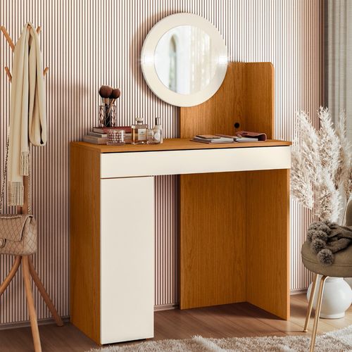 Tocador Aurea con Espejo Redondo