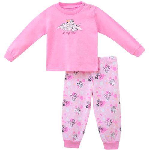 Pijama de 2 piezas rosadas con estampado 101 Dálmatas para bebé niña