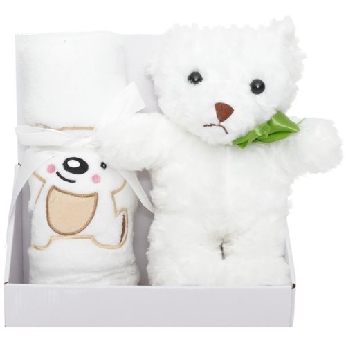 Frazada y peluche de osito para bebé