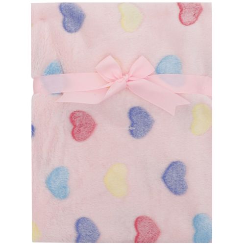 Frazada con estampado de corazones para bebé