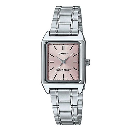 Reloj Casio análogo de metal plateado para mujer
