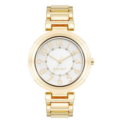Reloj Nine West análogo de metal color dorado para mujer