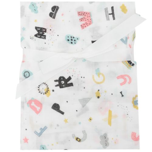 Frazada con estampado de letras para bebé