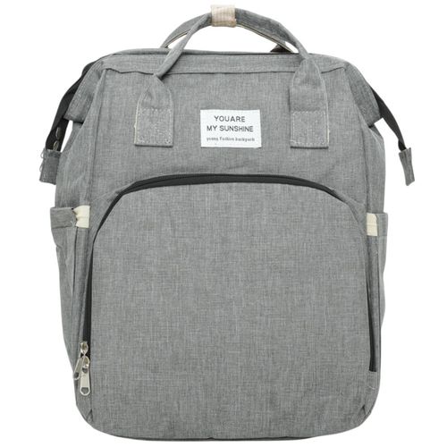 Pañalera estilo mochila gris
