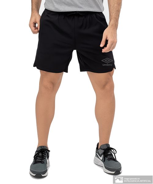 Short deportivo Umbro negro sólido para hombre
