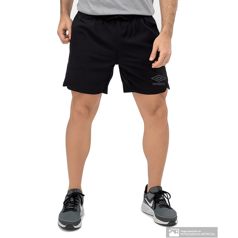 Short deportivo Umbro negro sólido para hombre Siman Nicaragua - Main Image