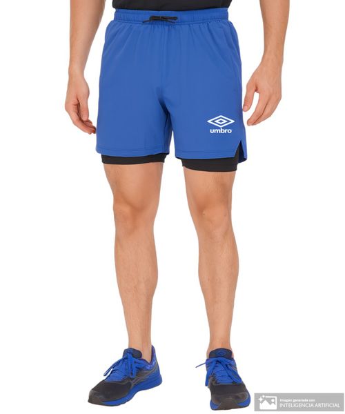Short deportivo Umbro azul sólido para hombre