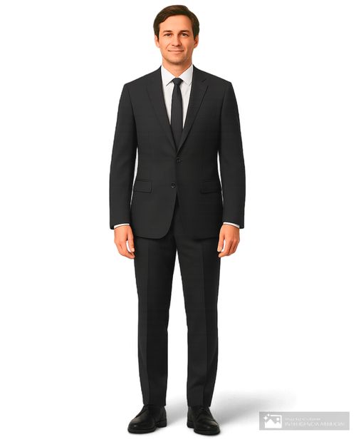 Traje Unexpected slim fit negro sólido para hombre