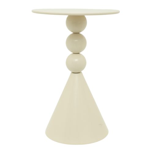 Mesa de té redonda de hierro para salón 60x40 cm
