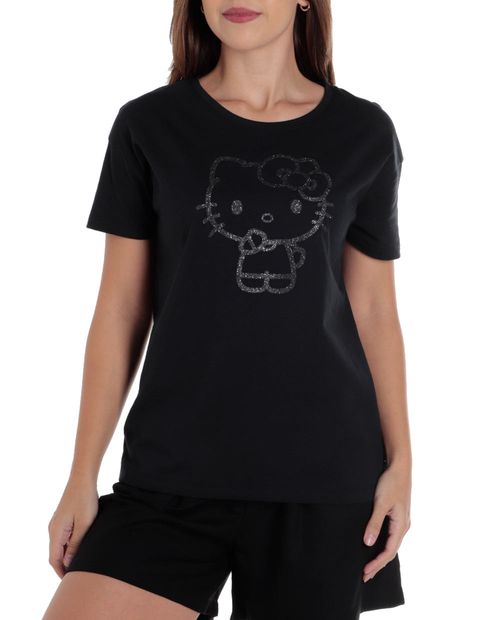 Camiseta St. Jacks estampada de Hello Kitty manga corta para mujer