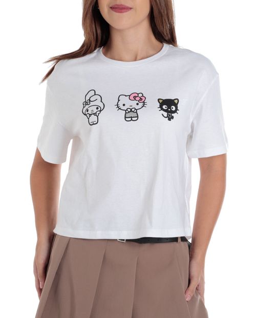 Camiseta St. Jacks estampada de Hello Kitty manga corta para mujer