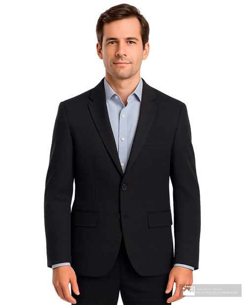 Blazer Unexpected slim fit negro texturizado para hombre