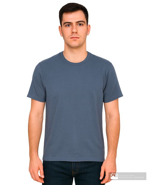 Camiseta Denim and Flower azul heather para hombre