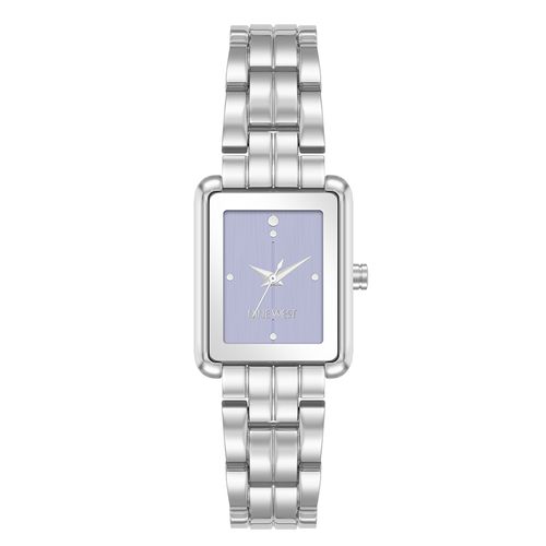 Reloj Nine West análogo de metal plateado para mujer