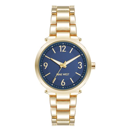 Reloj Nine West análogo de metal dorado para mujer