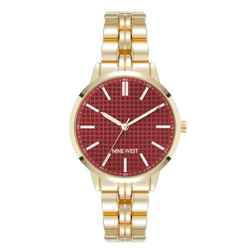 Reloj Nine West análogo de metal color dorado para mujer