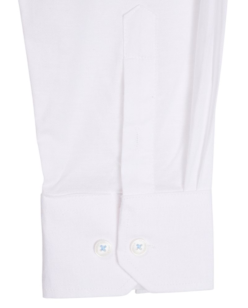 Camisa classic fit Oscar de la Renta blanca con textura para hombre-1752844964767