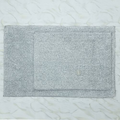 Set de 2 alfombra rectangulares de algodón para baño