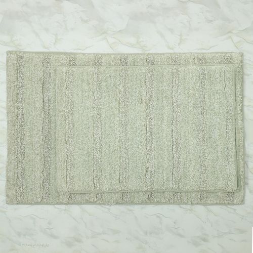 Set de 2 alfombra rectangulares de algodón para baño