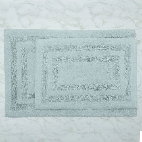 Set de 2 alfombra rectangulares de algodón para baño