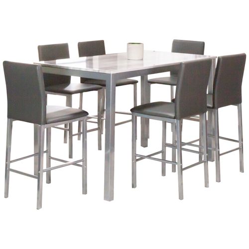 Comedor 6 personas alto rectangular Brynn