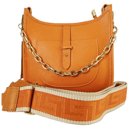 Cartera Via Augusta Carrara - Arancio Borse In Pelle