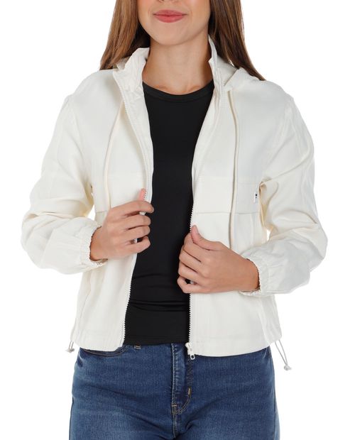 Chaqueta Orange hooded blanca para mujer