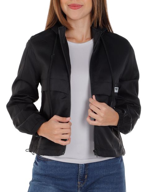 Chaqueta Orange hooded negra para mujer