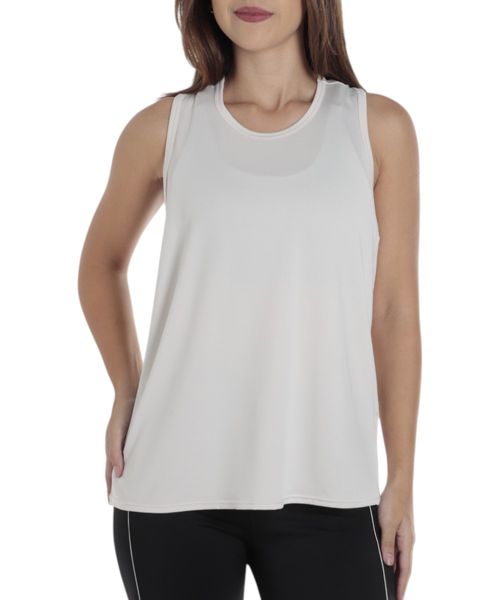 Camiseta deportiva Teammate ivory sólida para mujer