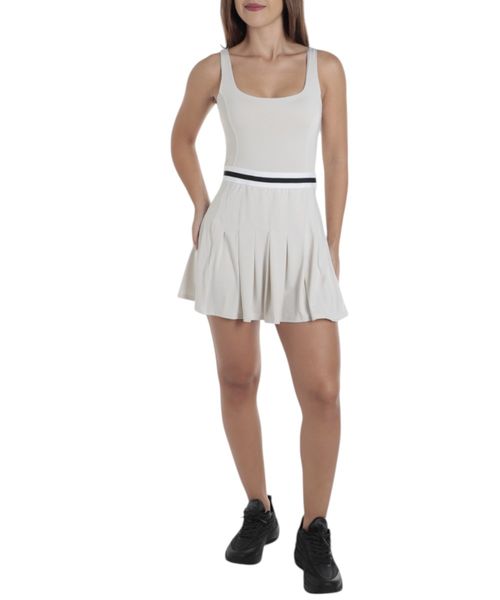 Vestido deportivo Teammate ivory sólido para mujer