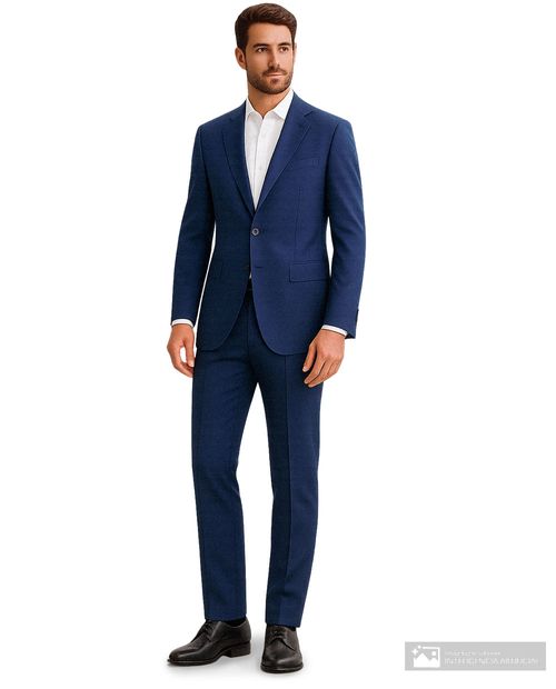 Traje slim fit Carven navy heather para hombre