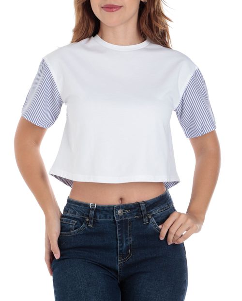 Camiseta Orange bicolor mangas cortas para mujer