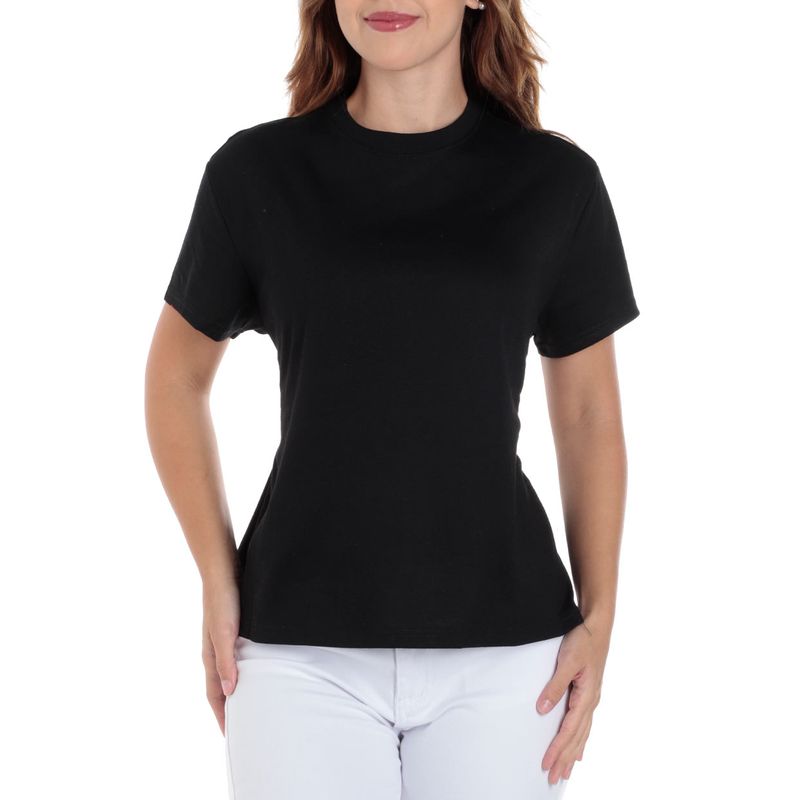 Camiseta Unexpected negra manga corta para mujer Siman Nicaragua