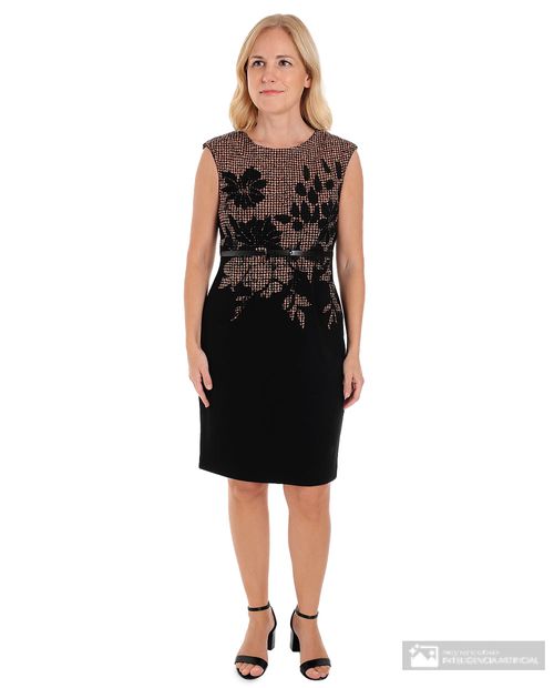 Vestido Connected Apparel formal bicolor sin mangas para mujer