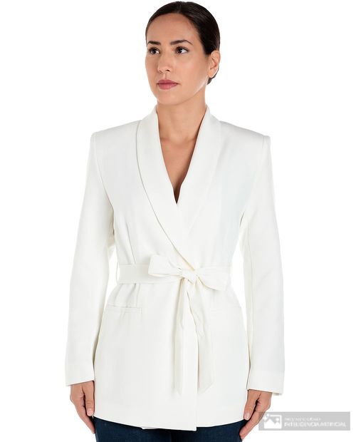 Blazer Sabrina color blanco para mujer