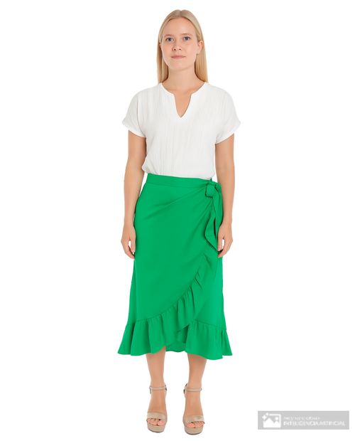 Falda Marcella midi de cintura alta para mujer
