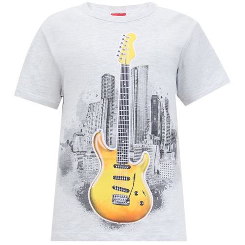 Camiseta gris con estampado para niño