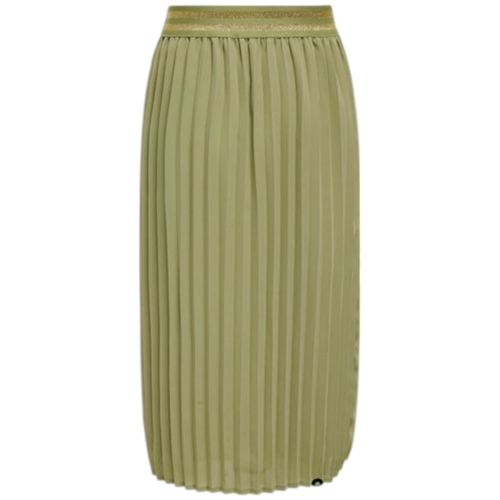 Falda verde plisada para niña
