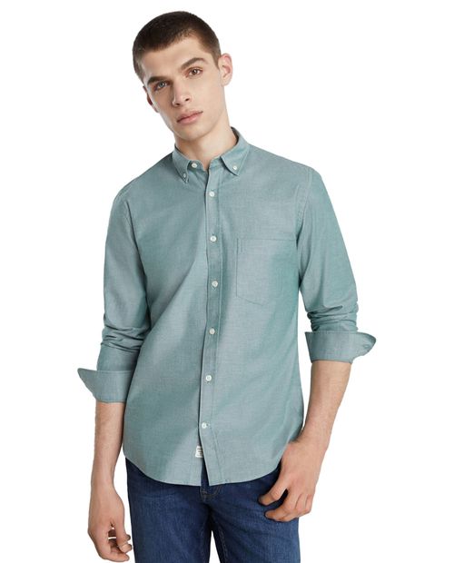 Camisa casual oxford Easy Wear verde sage heather para hombre