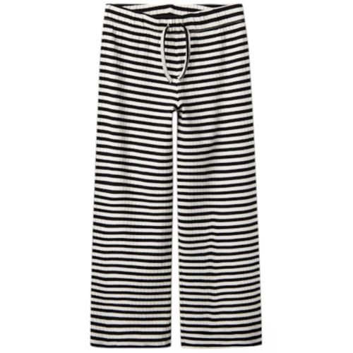 Pantalón bicolor rayado para niña
