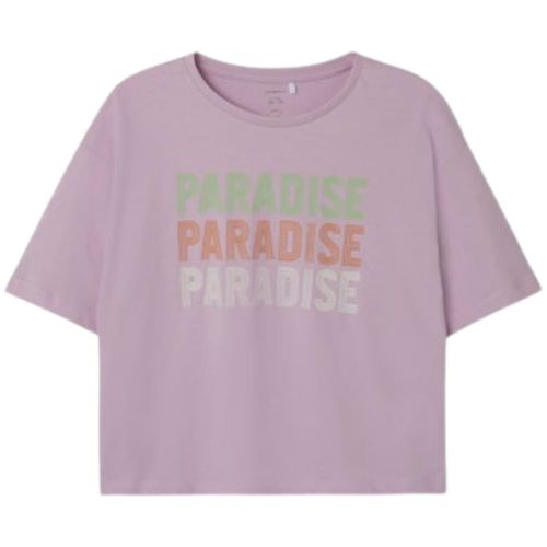 Blusa morada con estampado para niña