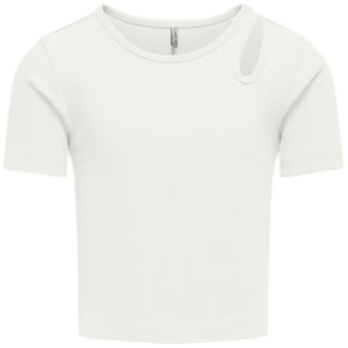 Blusa blanca sólida para niña