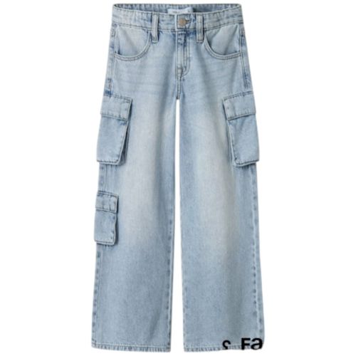 Jeans azul lavado para niña