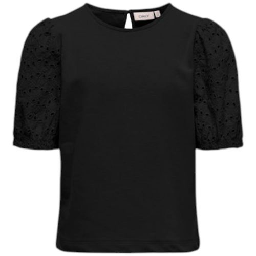 Blusa negra sólida para niña