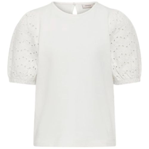 Blusa blanca sólida para niña