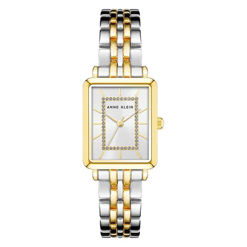 Reloj Anne Klein análogo de metal combinado plateado y dorado para mujer