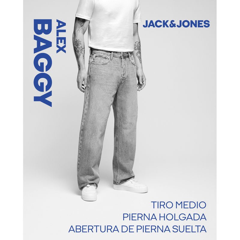 Jeans baggy fit Jack Jones azul denim para hombre Siman Costa Rica