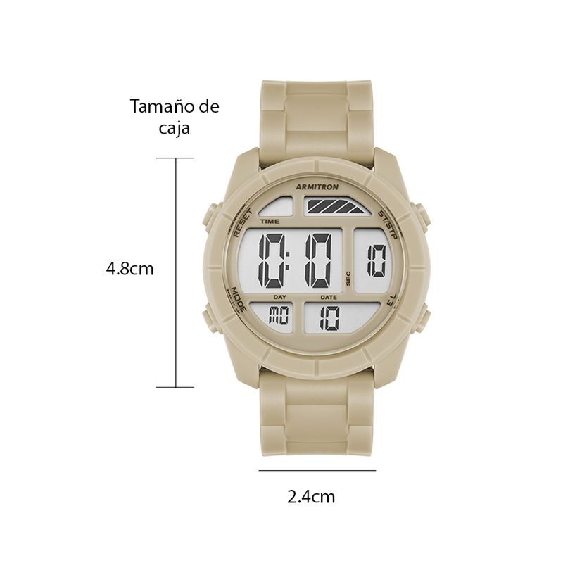 Reloj Armitron digital cronógrafo de resina color café para hombre - Main Image